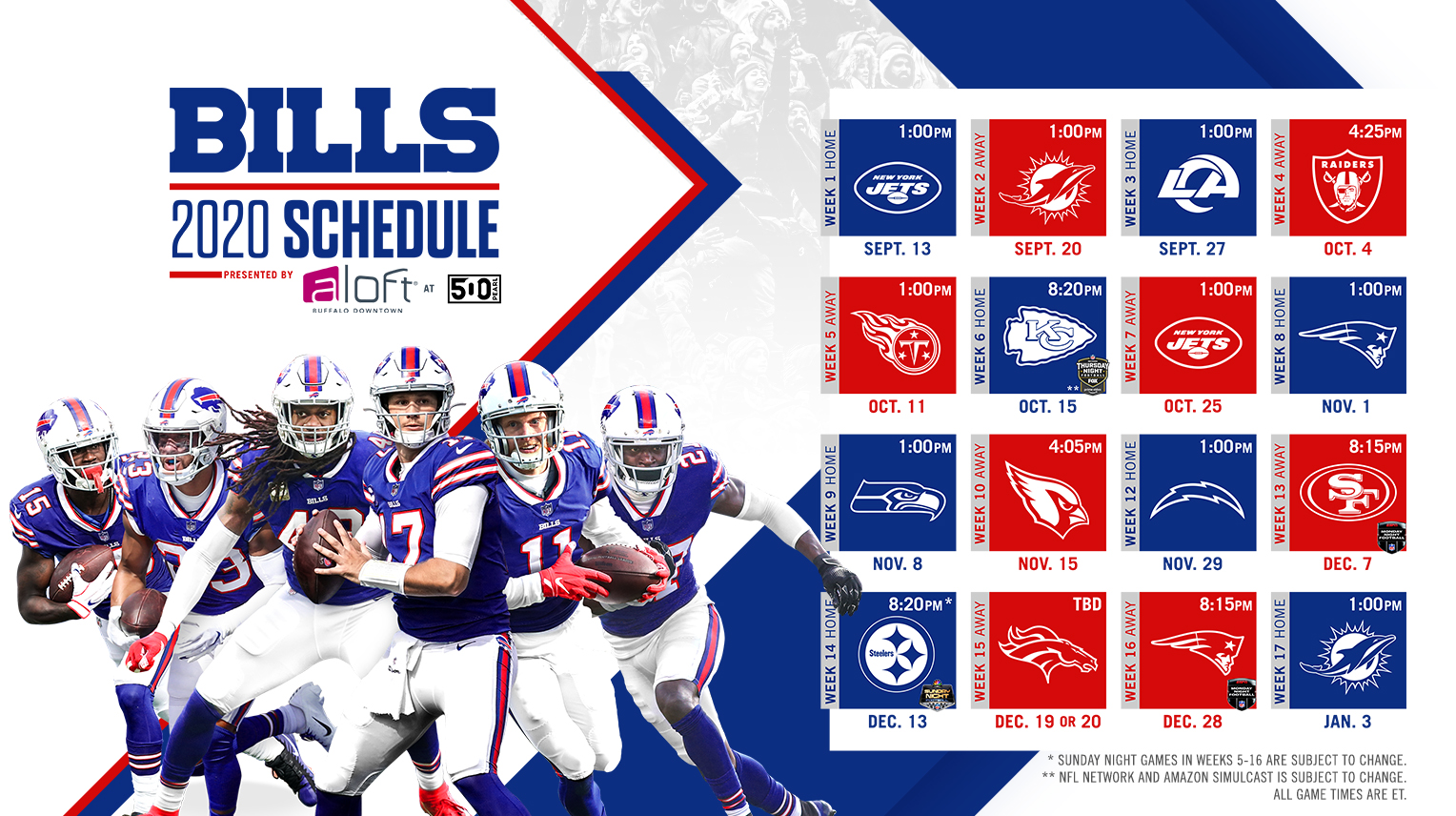 buffalo bills football team schedule