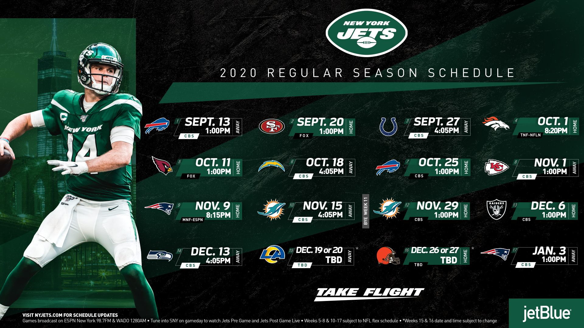 new york jets schedule for 2022