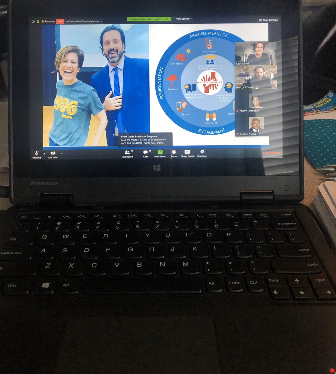GemmitiFolz's tweet photo. Great online PD. Thank you George Couros @gcouros and Katie Novak @KatieNovakUDL for sharing your great work! I just kept nodding my head, ‘YES’! #innovation #relationshipsfirst #StMikeCES https://t.co/Bsznhmsd0Q