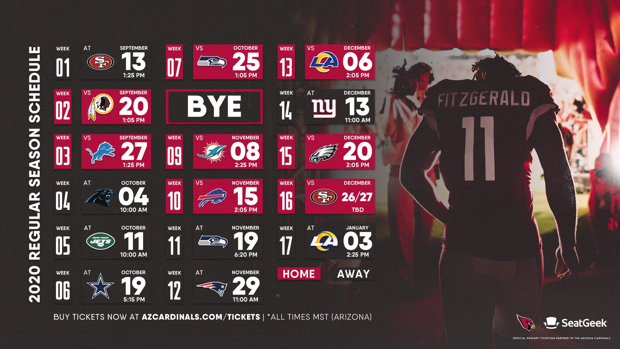 Arizona Cardinals Schedule 2025 Tickets Sean Winnie