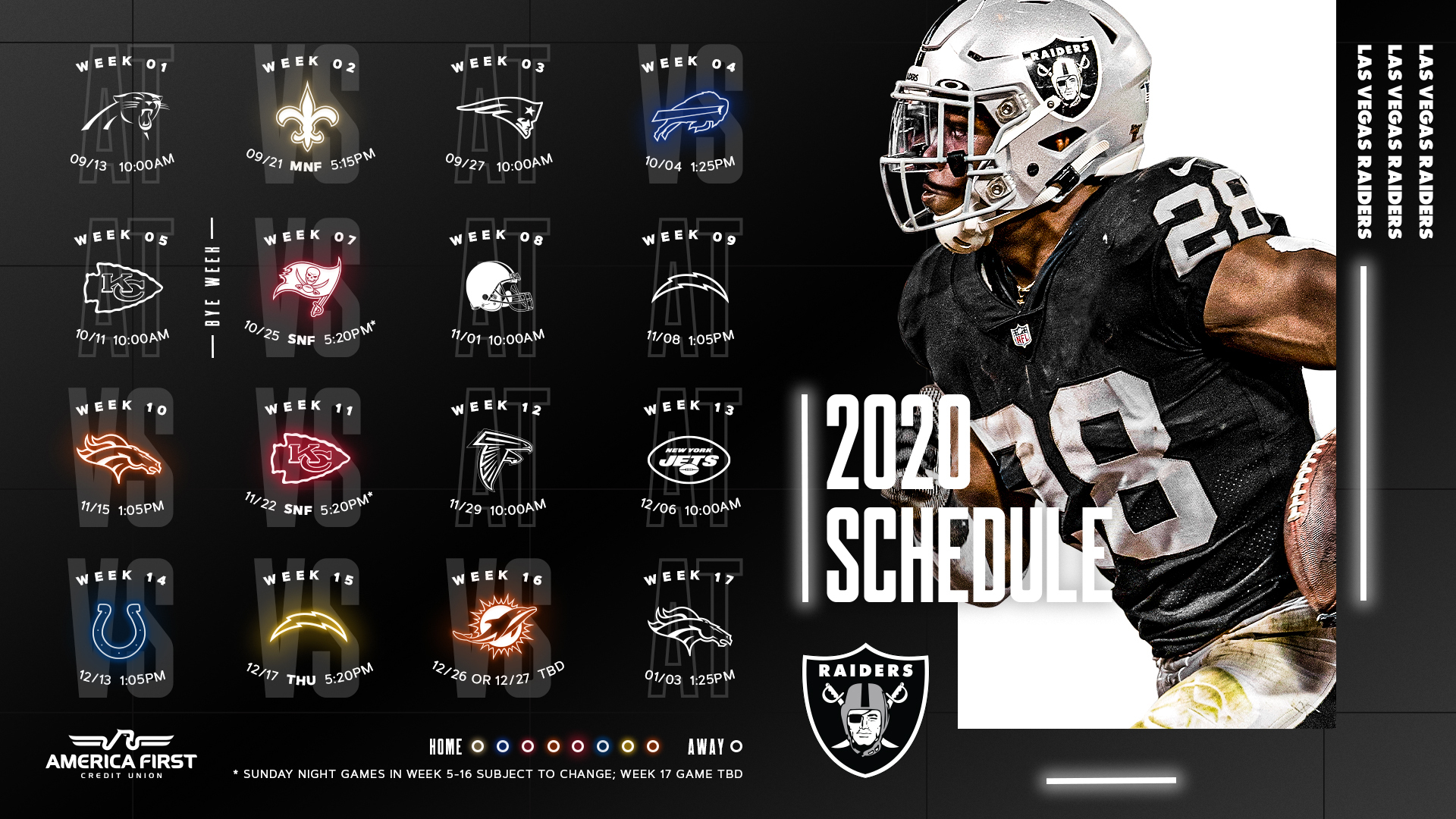 2020 Schedule Raiders Perfect Playoffs Storm