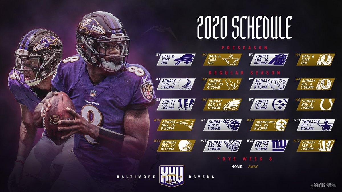 Dov Kleiman On Twitter The Vikings Patriots Ravens And Bills Schedules For 2020