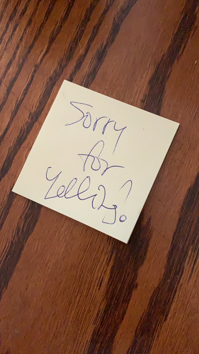 nancyjcarlson's tweet photo. Fiancé left this a few days ago. It was mid-cast and he make a ruckus...or so he says. I didn’t tell him I didn’t hear him because when he apologizes I keep it on top of the post it pile! #wfhlife #notdivorcedyet https://t.co/4mlWCf4wZy