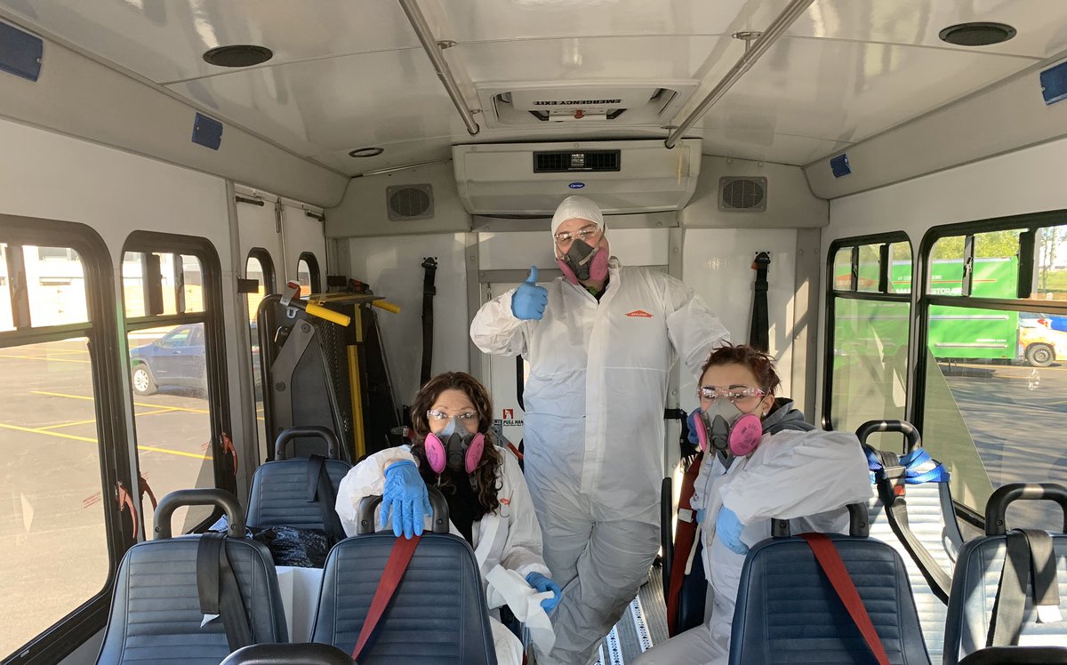 AngelaBlessin15's tweet photo. SERVPRO of Coeur dβAlene had the chance to give back to the community today by fogging and wiping down their transportation vehicles. Thank you Kootenai Health for allowing us to support you! COMMUNITY MATTERS!!! #SERVPROcda #oneteam #transportation #disinfecting #fogging https://t.co/Pqrx63ludG