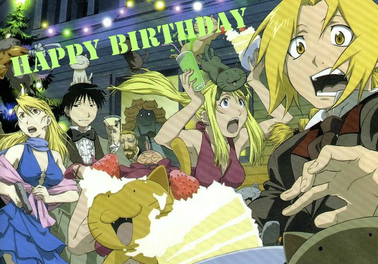 appointedday's tweet image. 今日は『鋼の錬金術師』作者の荒川弘先生のお誕生日です✨荒川弘先生お誕生日おめでとうございます(ﾉ◕ヮ◕)ﾉ*.✧
　　　
　✨🎉Happy Birthday🎊✨