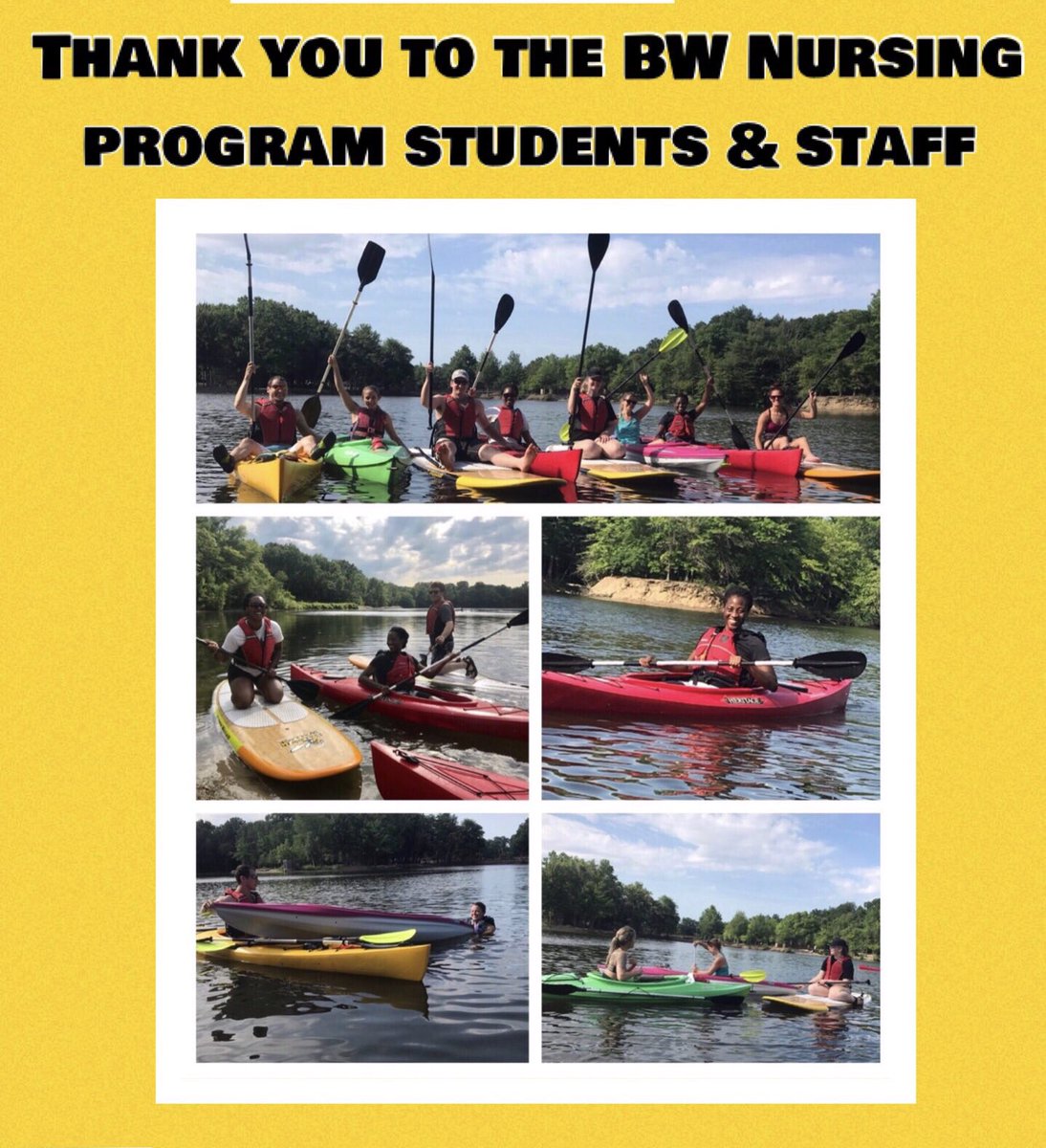 BWCampusRec's tweet photo. Happy #nursesweek to the BW Nursing Program Students &amp; Staff! Here’s a memory from last summer when we took nursing students for some #NatureRx to relax &amp; reset during stressful times! They recognized the importance of balance! @BWPres @BaldwinWallace https://t.co/ubFF8y6dXh
