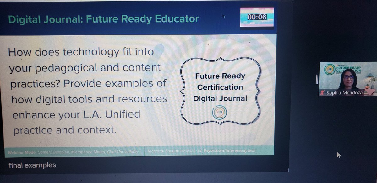 MsFonseca_BES's tweet photo. #FutureReadyEducator Module 1: Intro & Orientation webinar @SMMendoza123 & @ITI_LAUSD coordinators had a good balance of digital tools, resources, & how we become a future ready leader to "shape, advance, and accelerate a shared vision for empowered learning." @BelvedereBears https://t.co/MLdKEnHjes