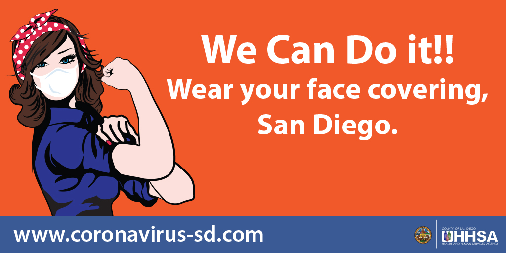 If you leave your place, cover your face!

@InThisTogetherSD