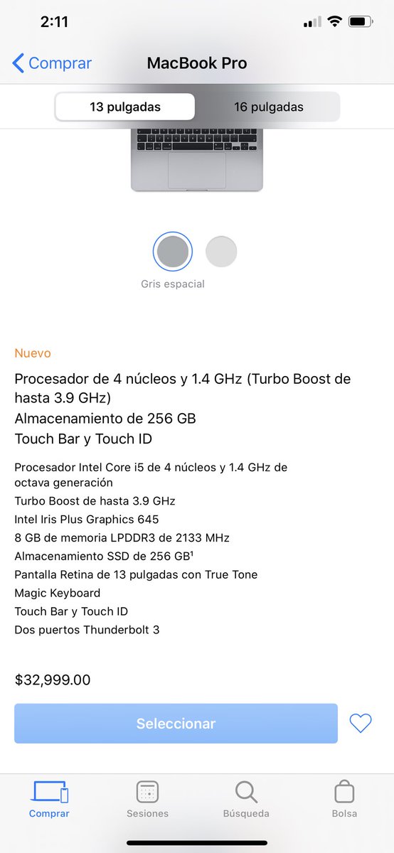 JaviJabon's tweet photo. @Apple  Apple team, do you know when it’s going to be able to buy the new MacBook Pro 13’ in Mexico? At this moment button is not available. https://t.co/iLK43k6MuX