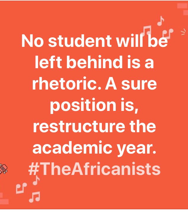 Odeeka1's tweet photo. @DrZweliMkhize Please propose to the NCC to consider to #Restructure2020 academic year to start when the curve has flattened https://t.co/NeOqguHXnl