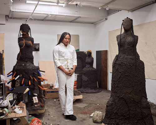 expressnewark's tweet photo. Today we highlight the work of #newarknative Kiyan Williams a multidisciplinary artist from Newark, NJ. Thier work explores Black Queer Subjectivity. Their practice involves various media including video, sound art, installations, and performance. https://t.co/TvNLogQxKi