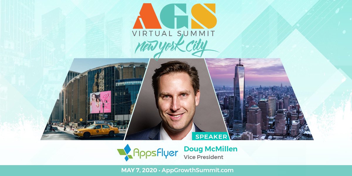 AppsFlyer's tweet photo. Up next @dougmcmillen, our VP of Enterprise Strategy, presenting “What App Marketers Need to Know About the Fastest Growing App Category--Finance!” Only a few minutes to go. https://t.co/mgd9mLgQog #AGSVSNYC #AGSVSNYC #AppGrowthSummit #AGSVirtualSummit https://t.co/0XAGWlIZSM