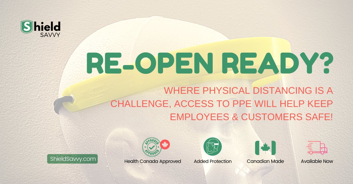 ShieldSavvy's tweet photo. As services &amp; stores re-open for business let's help keep employees and customers safe. https://t.co/jo4thvQQHh #COVID19Ontario #COVID19Canada #COVID19 https://t.co/Qw5Q9W91RR