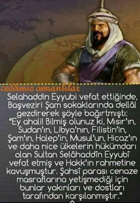 Adaletin Sultanı Selahaddin Eyyubi’den ders alırız belki...