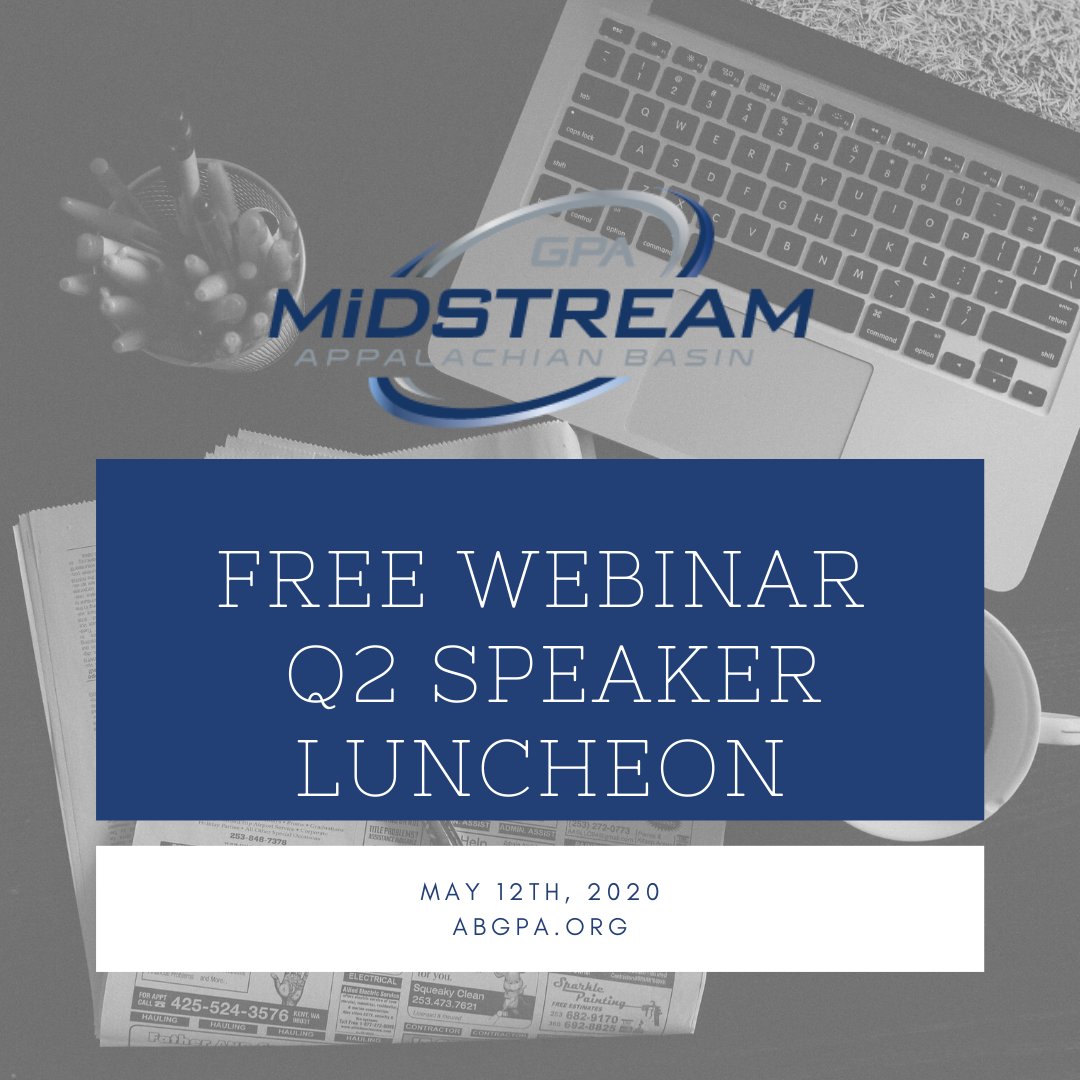 ABGPAMidstream's tweet photo. Don't Forget! Our Q2 Speaker Luncheon is making a "Digital Transformation" to an online webinar (free for members). Click the link below for more details and to register. #DigitalTransformation #ABGPA

https://t.co/mK2Bnho8z3 https://t.co/1752bDfurl
