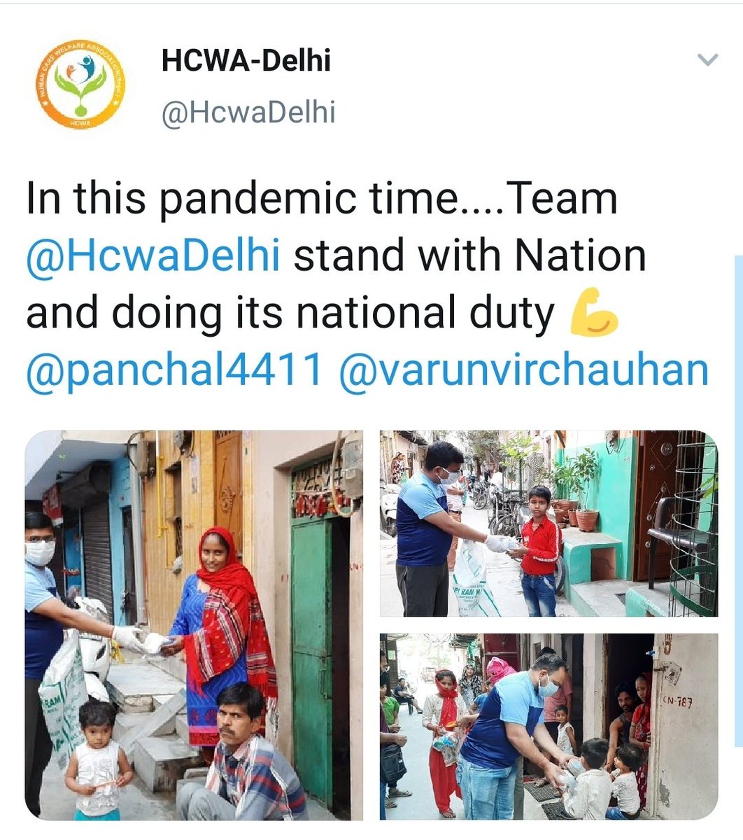 kanikawidasmile's tweet photo. @PMOIndia @narendramodi We request you to come forward and support @HcwaDelhi 🙏 for their endless efforts in feeding needy and motivating frontline workers. @WHO @ajtaknews_ @ANI @shub1611 @vineet_2811 #CoronavirusOutbreak #FeedTheNeedy #COVID2019india https://t.co/Rz2f1CUMqa