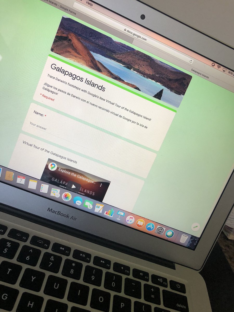 ValenciaM's tweet photo. We are starting our evolution unit with a virtual tour of the Galápagos Islands and one of our favorite #PZThinkingRoutine #SeeThinkWonder #GoogleForms @WH_ENL https://t.co/we5opiRMRm