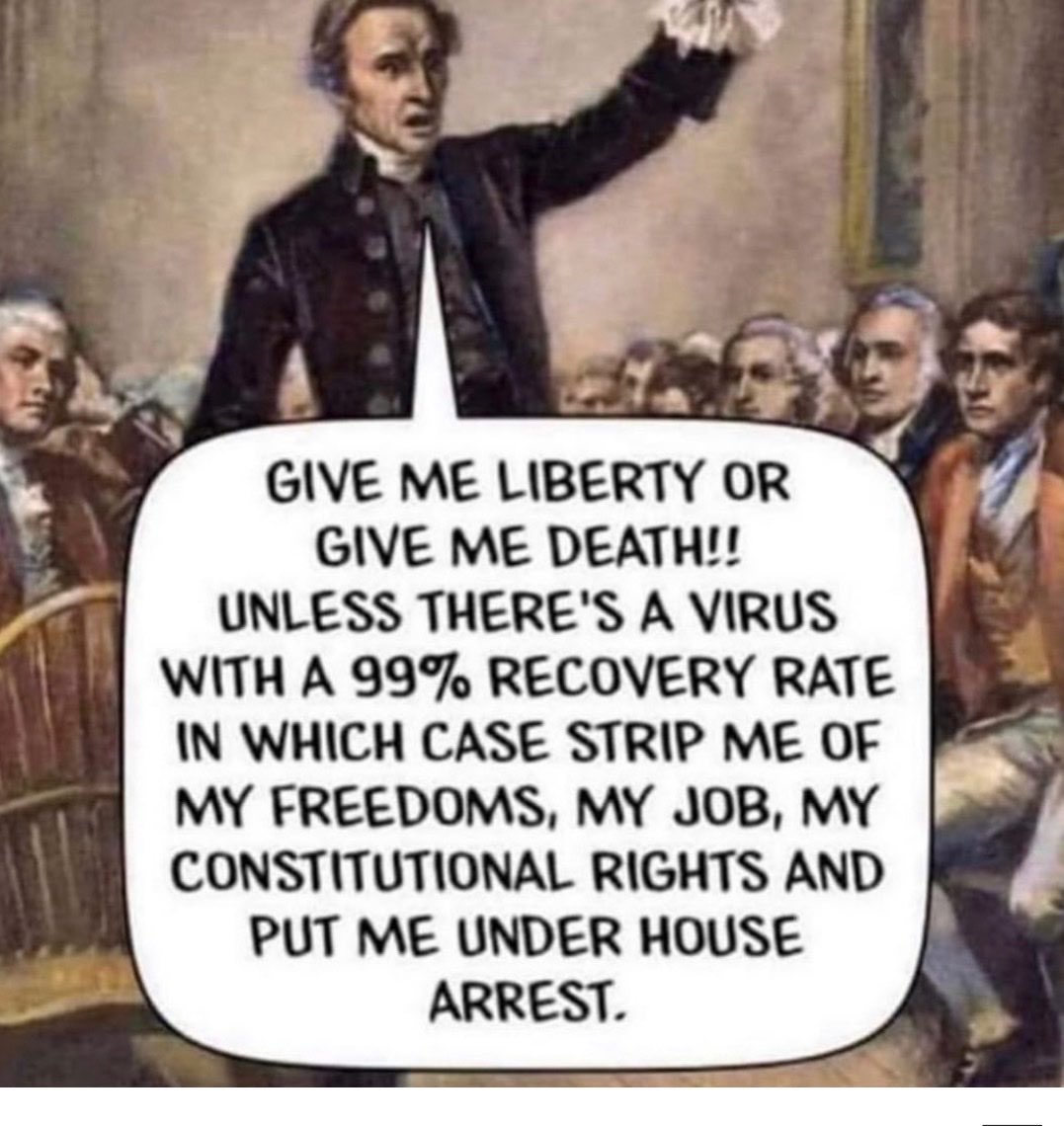 Grant Hodges on Twitter: "Remember when Patrick Henry uttered these, now  famous words? Me either.… "