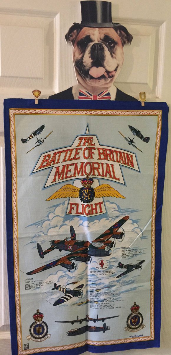 WatsonsVintage's tweet photo. TAKE A PEEK AT THIS FABULOUS VINTAGE BATTLE OF BRITAIN MEMORIAL FLIGHT TEA TOWEL in my #etsy shop: Vintage 'The Battle Of Britain Memorial Flight' RAF Aeroplane Tea Towel - Collectable - Wall Hanging -Made in Britain - Cotton - Militaria https://t.co/zZnAOQhn1c #MilitaryInterest https://t.co/n4UDg34PcM