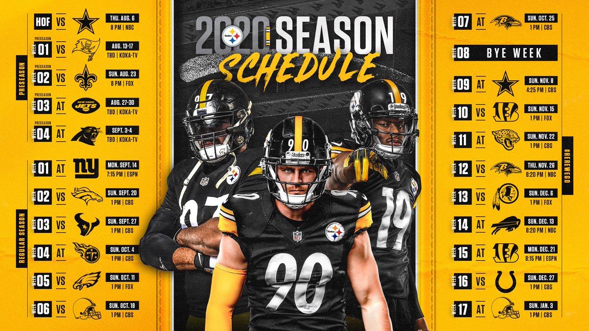 pittsburgh steelers nfl schedule