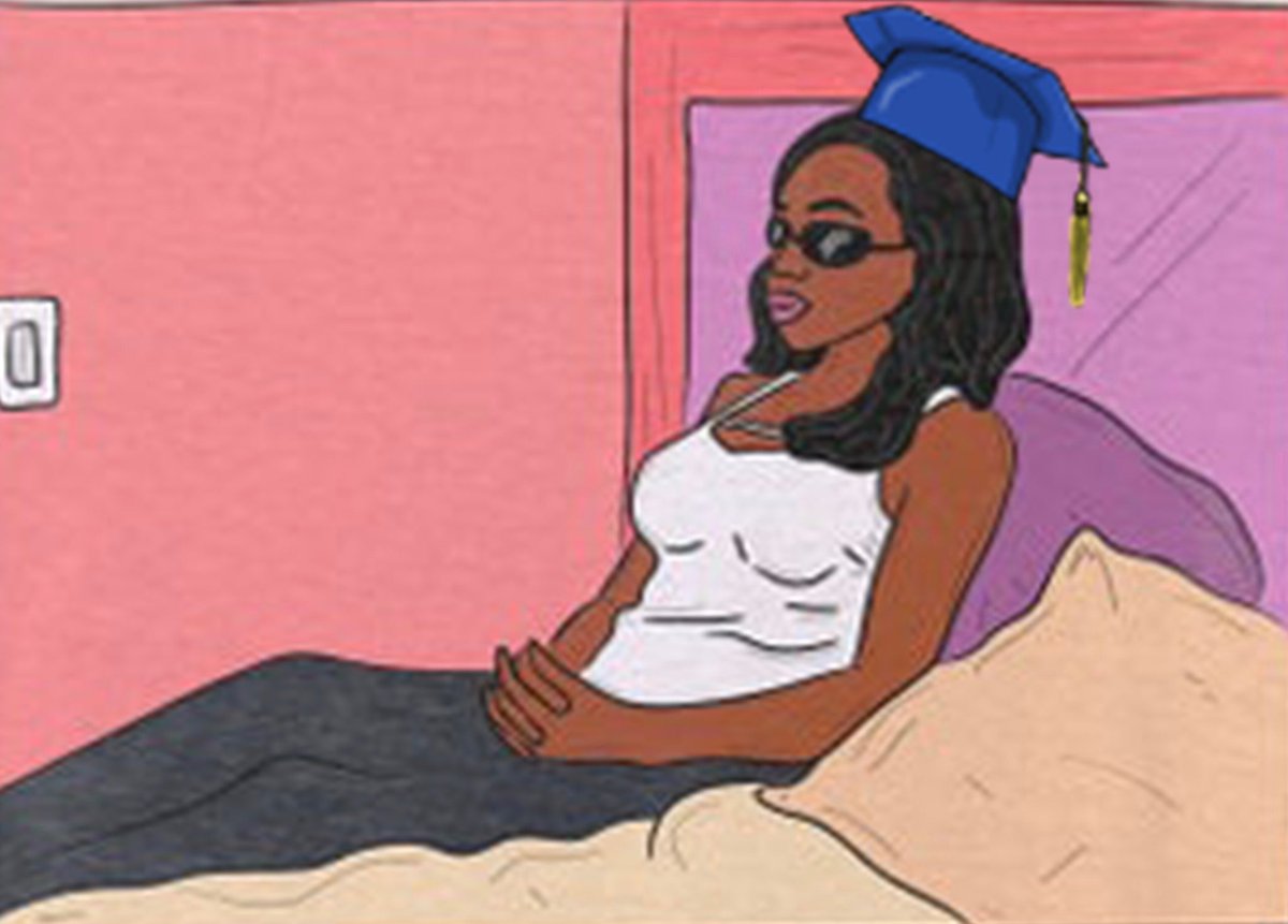 Leauxlaa's tweet image. Me waiting to graduate