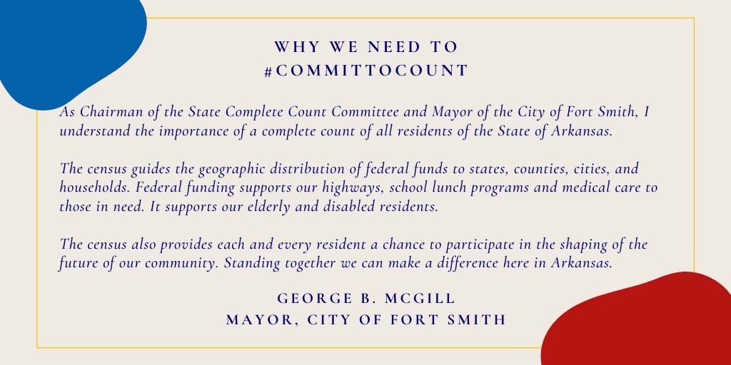 AACF's tweet photo. Local leaders know how important the census is to their community. You can take the census now at https://t.co/2jX24eS2Mg. It's 10 minutes that will impact the next 10 years. #ARCounts #CommitToCount https://t.co/N0naEsat7k