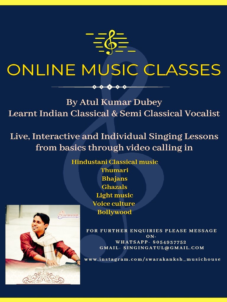 singingatul's tweet photo. Started online vocal classes during these quarantine days..
Interested one can please contact. https://t.co/s3bveAnMwU