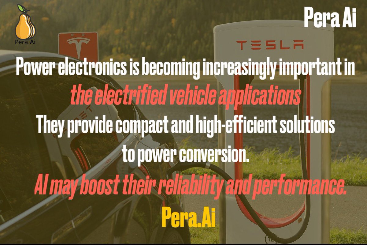 peraai6's tweet photo. The biggest challenges for the next generation of power electronics in #ElectricVehicles is the cost, reliability and performance. #ArtificialIntelligence is the solution. https://t.co/uh7Vo3tiOJ