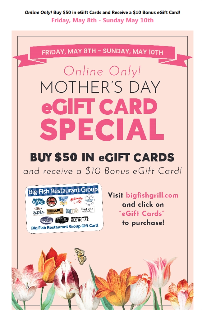 SummerHouseRB's tweet photo. ??Starting Friday! Buy $50 in eGift Cards, Get a $10 Bonus eGift Card https://t.co/fBm73x4ucN https://t.co/7hREAUcOGn