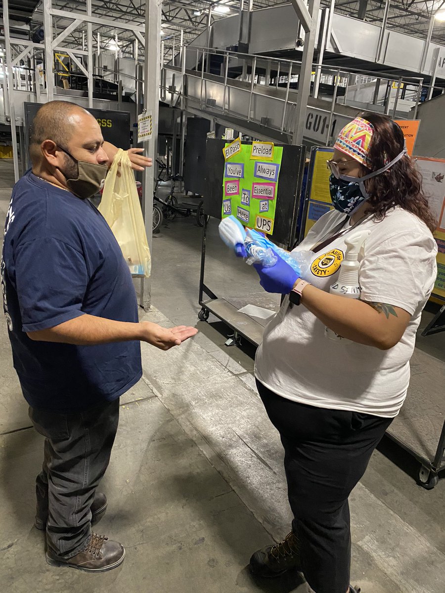Wellness Wednesday and Safety Thursday Went Down this week for El Paso Preload. Staying Well and Safe during the Covid-19 while still getting our message across. <a href="/vizcaino_steven/">Steven Vizcaino</a> <a href="/westtxdivision/">West Texas</a> <a href="/eChaffino/">Eric Chaffino</a> <a href="/Jenett_Melendez/">Jeanette</a> <a href="/san1vnk/">Vic Kilby</a> <a href="/R_U_D_Y__V/">RudyV</a> @RRWestOps <a href="/UPS_News/">UPS News</a> <a href="/RedRiverUPSers/">Red River UPSers</a>