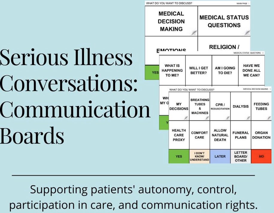 PPC_Forum's tweet photo. NEW FREE RESOURCES 

Make sure that patients who are non-speaking, but capable of making medical decision and participating in conversations about serious illness, are given the means to do so! A new suite of communication boards have been added to https://t.co/9h3CyAxmmF https://t.co/R5TnqJKJXI