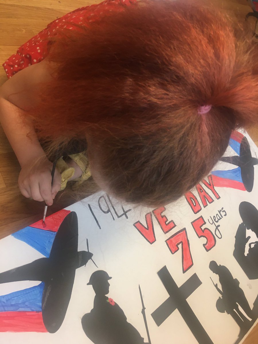 HevDale's tweet photo. The kids enjoyed helping with this for tomorrow #VEDay75 ready for our picnic  party on the garden  #LestWeForget https://t.co/ytxti4qWKQ