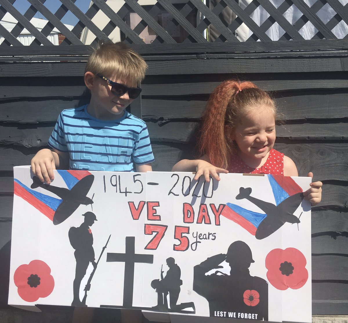 HevDale's tweet photo. The kids enjoyed helping with this for tomorrow #VEDay75 ready for our picnic  party on the garden  #LestWeForget https://t.co/ytxti4qWKQ