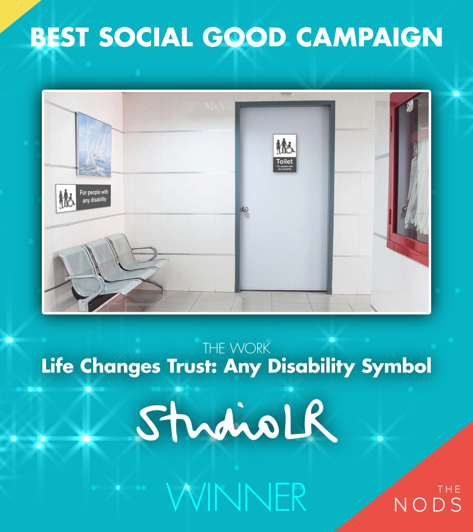 The_Nods's tweet photo. // Best Social Good Campaign //
The Nod goes to…
Any Disability Symbol @LifeChangesTrst by @StudioLR
#thenods2020 https://t.co/ltZAZwcFw6