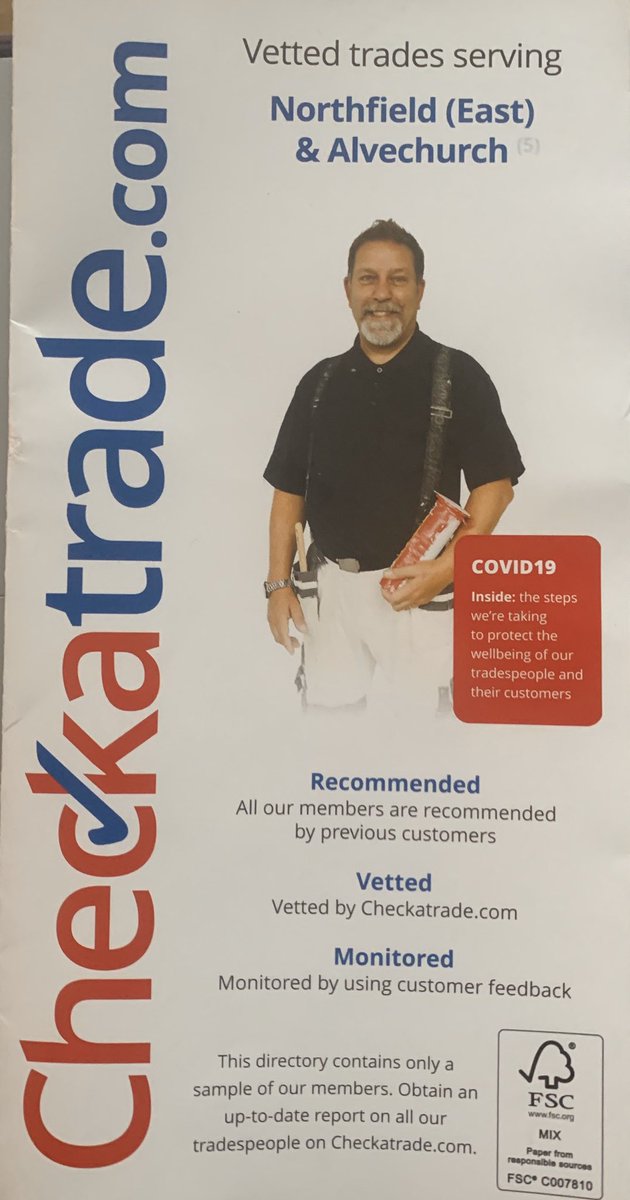 DecotaCCTV's tweet photo. Look out for this months #Checkatrade directory with trades that are working through the lockdown (social distancing of course). #CCTV https://t.co/T9tcT2YVA5