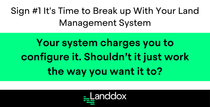 landdox's tweet photo. Shouldn’t you be able to customize a land system that you pay a lot of money for? Shouldn’t you be able to track what you want to track? View all 10 signs on our blog now: https://t.co/LeKYuBqRWi https://t.co/SS0vRkgNpr