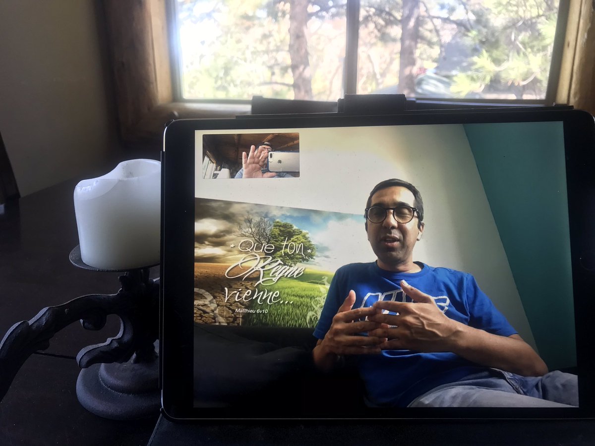 PaulMarcGoulet's tweet photo. The new reality for now. zoom .. FaceTime . But still building relationships and the kingdom. love you all. @ICLV @topleadervt @topleadervtf https://t.co/N3DKBZUCNy