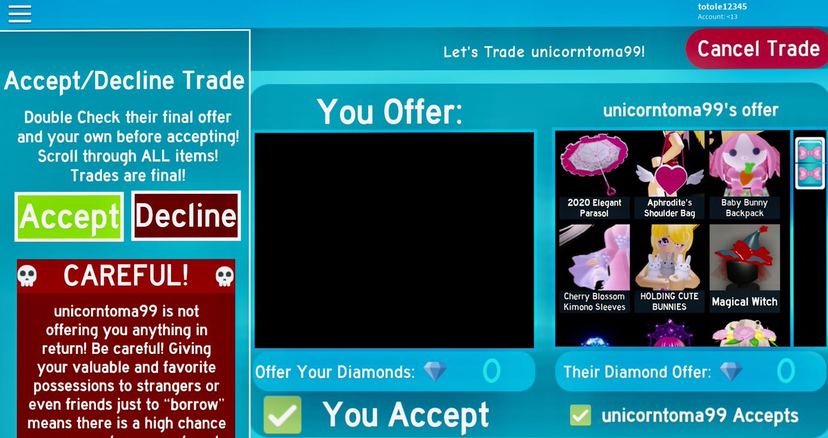 otvvna's tweet photo. [PROOF] I am not a scammer and I am trusted! <3 #royalehighhalos #royalehightrading #royalehightradings #royalehighoffers #royalehightrades https://t.co/FVuibXeDAM