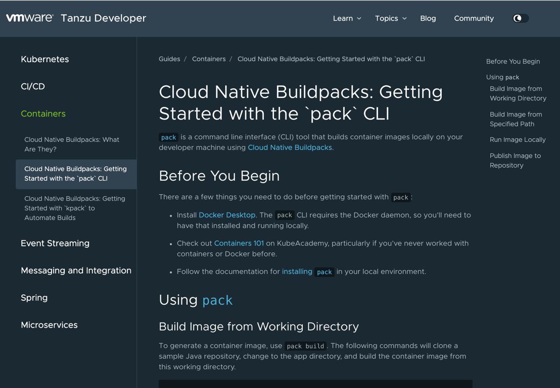 When you think of developer-centric companies, you don't think of VMware. I get it.

That's changing, though. The new <a href="/VMwareTanzu/">VMware Tanzu</a> Dev Center just launched, and has tutorials, videos, and guides for all sorts of OSS. Take a look!
tanzu.vmware.com/developer/
