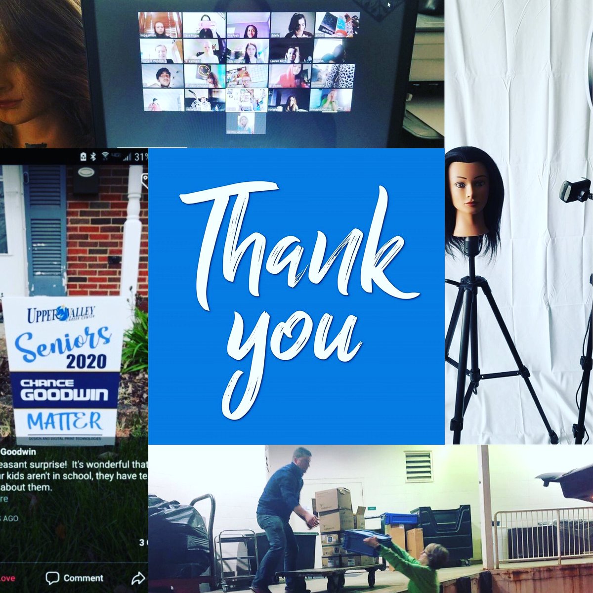 UVCareerCenter's tweet photo. Education certainly looks a lot different in the spring of 2020. THANK YOU to our awesome staff for rising to the challenge, spreading joy, and encouraging those around you! You are appreciated beyond words!  #weareUVCC
#thisisuvcc #uvcc #staffappreciation #thankyou https://t.co/yB2r5EZ2mx