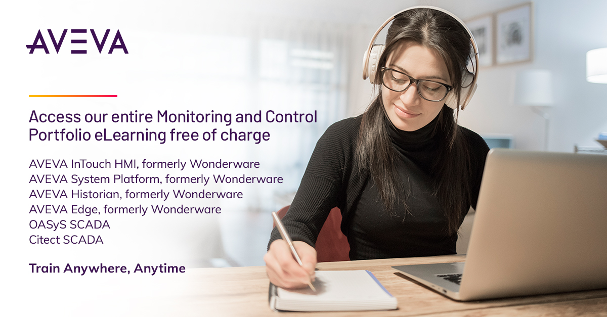 AVEVAGroup's tweet photo. We are committed to helping you navigate these uncertain times to function efficiently, safely & reliably. Take advantage of our #MonitorandControl eLearning curriculum free of charge anytime, anywhere. https://t.co/8GoxGtylgu #HMI #SCADA #industrialautomation https://t.co/b21O7ByNhN