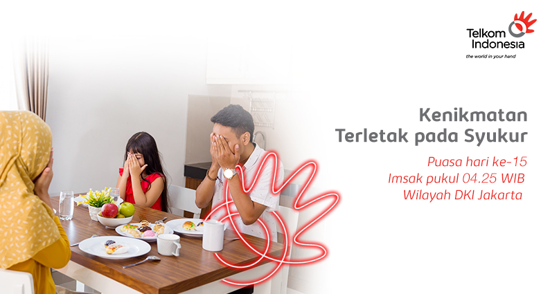 Tengadah tangan sepuluh jari, lalu ucapkan syukur setulus hati. Selamat menjalankan ibadah puasa Sobat Telkom.

Jangan lupa retweet postingan <a href="/TelkomIndonesia/">Telkom Indonesia</a> hari ini ya untuk mendapatkan pulsa senilai Rp25.000. 
#TelkomRamadan