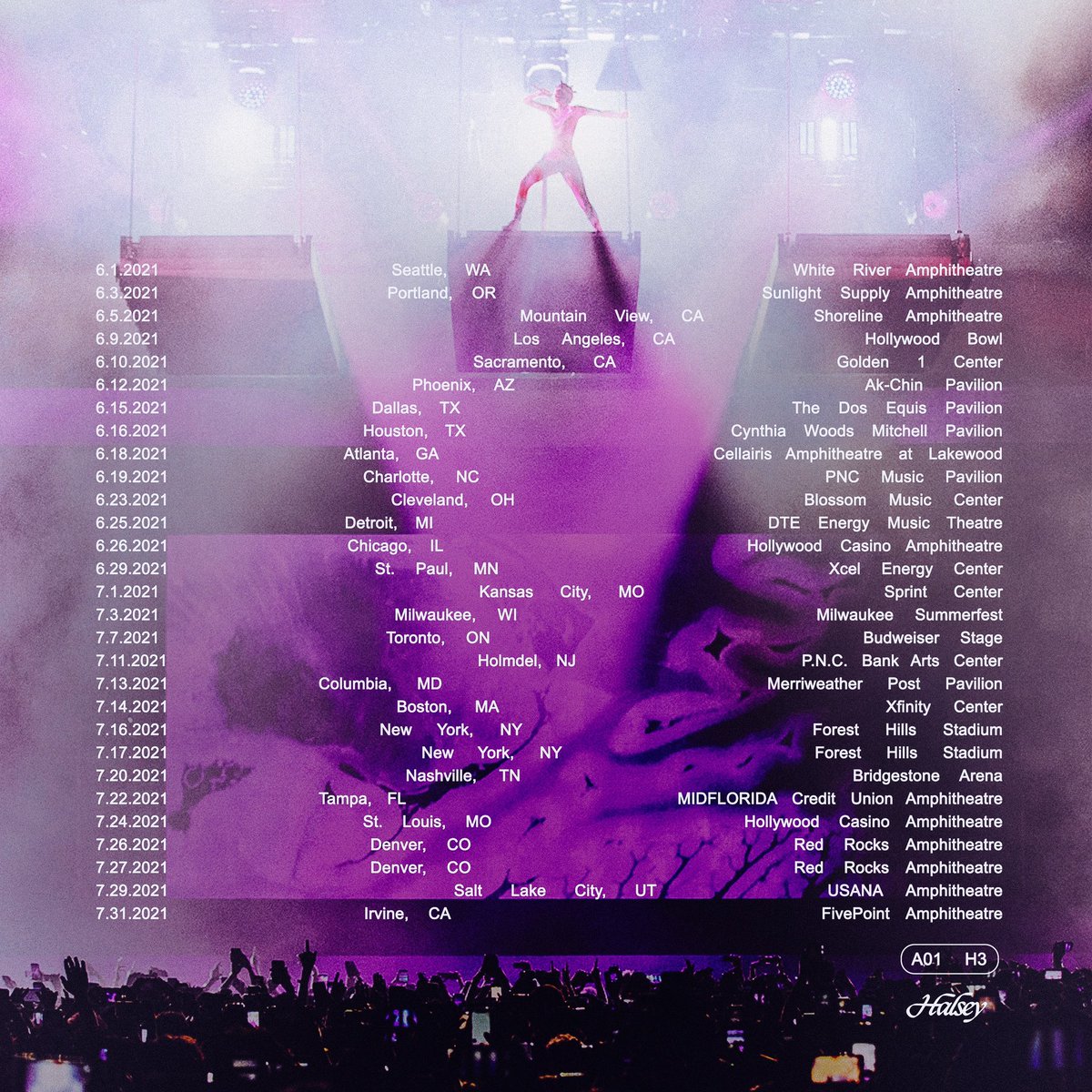 halsey's tweet photo. tour announcement https://t.co/JHzQkmOL0J