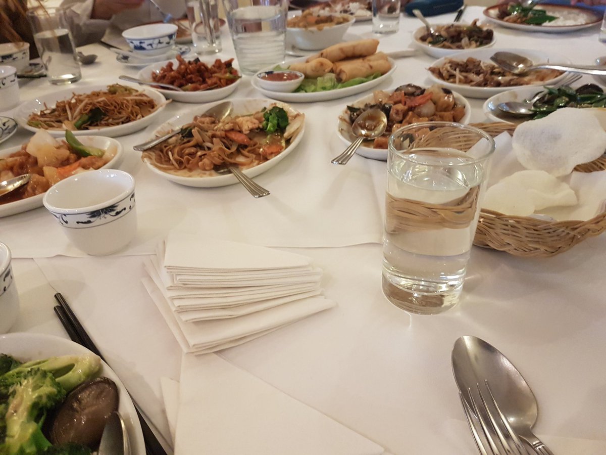 TsuiAllen's tweet photo. @KookieB9 @emmakuyateh @sara13librarian Thank you @KookieB9 Based on tonight's take-away choice if you're anywhere near London #WhenNormalResumes you'd be very welcome to join me doing this... (Photo taken in June 2018 at a very special double celebration). https://t.co/HzV3HriBbT