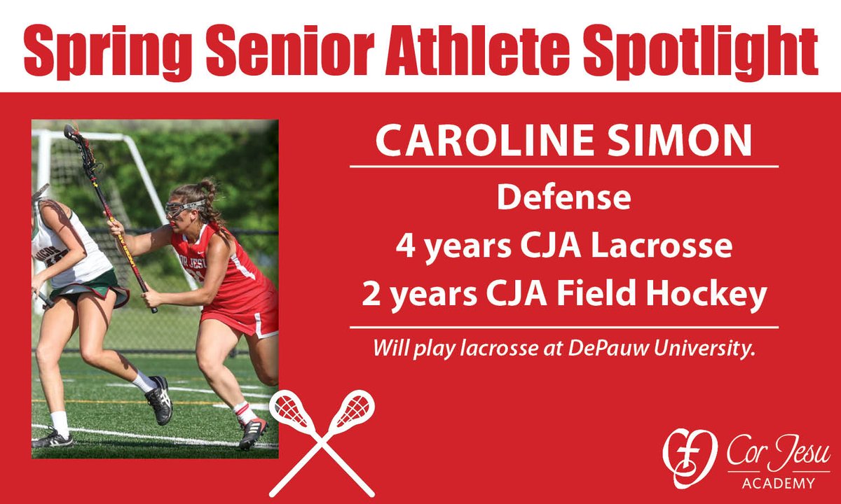 Best of luck next year, Caroline! #2020Strong #GoChargers

<a href="/CJAlacrosse/">Cor Jesu Lacrosse</a>