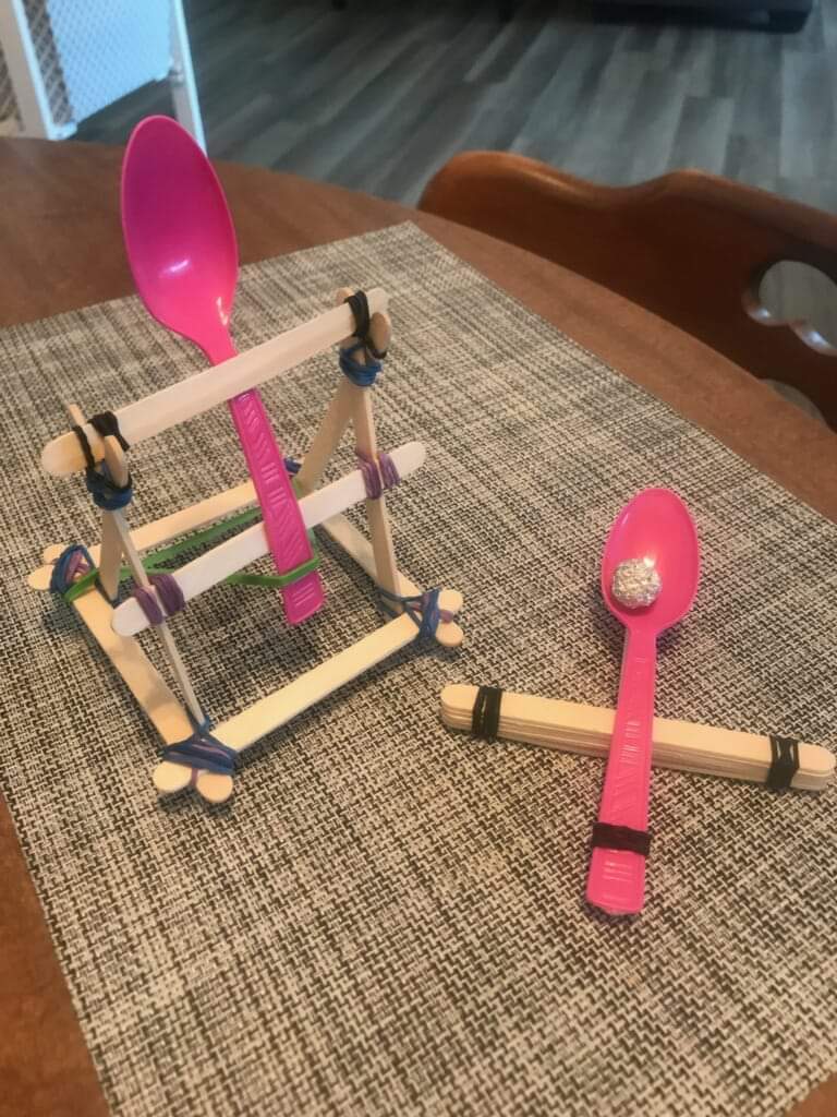iSucceedPSD's tweet photo. Today in @MsKelseyHultz STEM enrichment, students made two types of catapults.  #virtuallearning #afterschoolworks #STEMStrong #STEMathome #WeGotThis @Center_Schools @PADeptofEd @pottstownschool @JohnJarmato @PSDRODRIGUEZ @PSAYDN @afterschool4all https://t.co/EglfcFWmSz