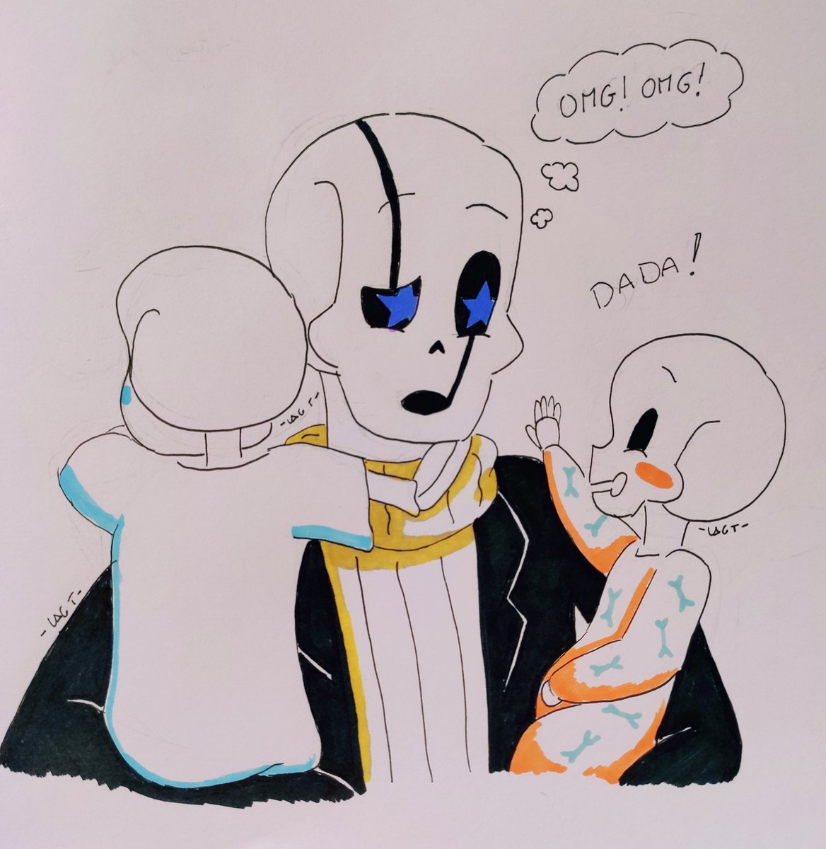 Lagt_Duck's tweet photo. "Babybones!!!"
.
.
.
#sans #papyrus #gaster #wingdinggaster #WDGaster #Dadster #babybones #doodles https://t.co/qN8v9SWAWh