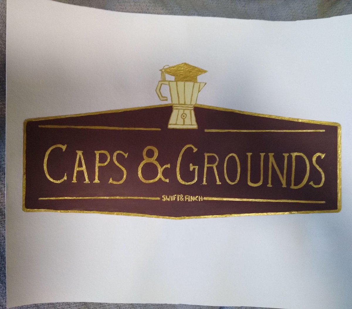 A painting of our school’s coffee shop logo, painted and donated by Elizabeth, a senior Advanced Art student! Wish I had one of their frozen hot chocolates right now! #FloydCoSchools #fcsarts #pepperellpride #dragonroast