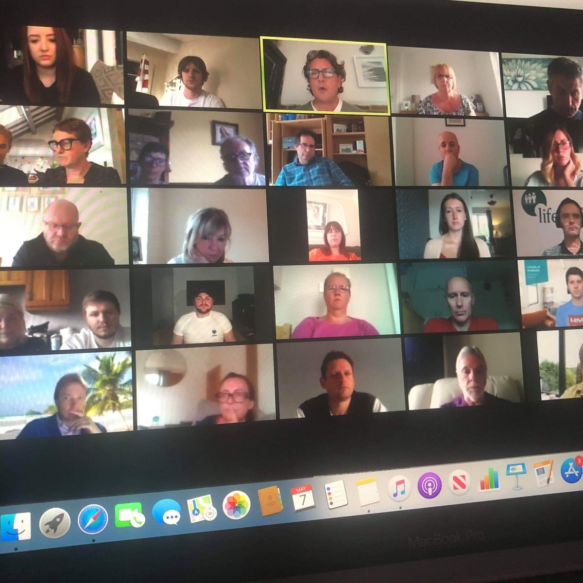 LifetimeFM's tweet photo. Company wide Zoom meeting held this evening. 
What a team! 😀 https://t.co/0p19gkvuUk