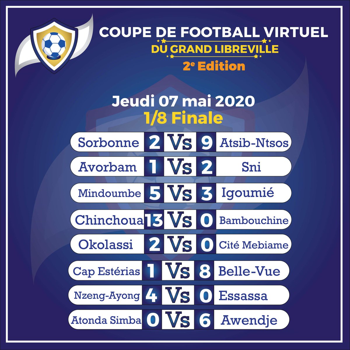 Pour le deuxième confinement, 2e édition de la Coupe de Football Virtuel